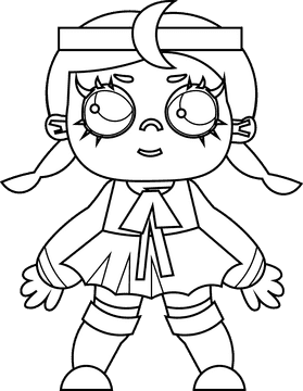 Lol surprise sailormoon black and white clipart