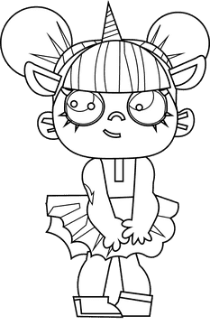 Lol surprise unicorn black and white clipart