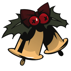 Mistletoe bells clipart