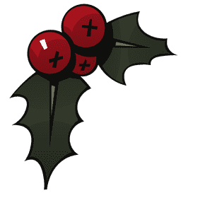 Mistletoe corner clipart