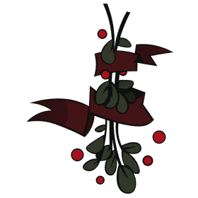 Mistletoe stripe clipart