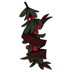 Mistletoe stripe clipart