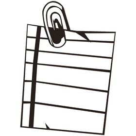 Notepad clip black and white clipart