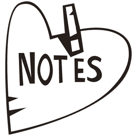 Notepad heart black and white clipart