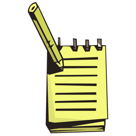 Notepad pencil spiral clipart