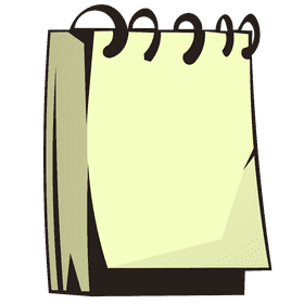 Notepad spiral clipart