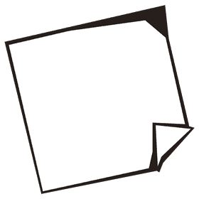 Notepad sticker black and white clipart