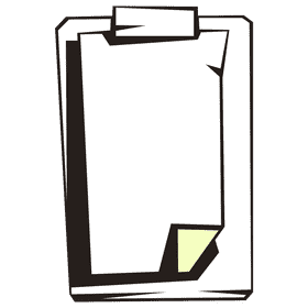 Notepad tablet black and white clipart