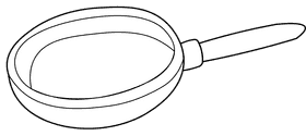 Pan black and white clipart