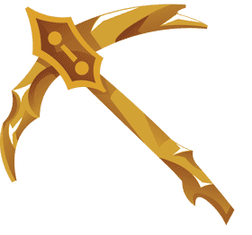Pickaxe golden clipart