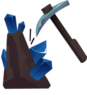 Pickaxe hit clipart