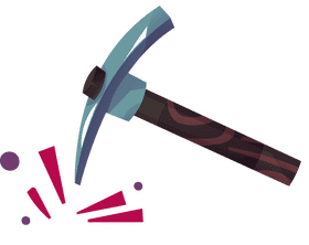 Pickaxe hit clipart