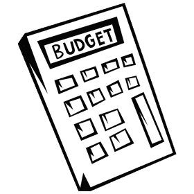 Plan budget black and white clipart