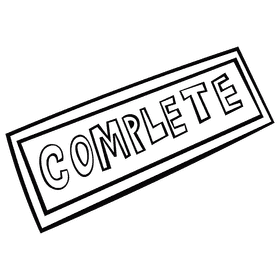 Plan complete black and white clipart