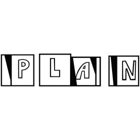 Plan cubes black and white clipart