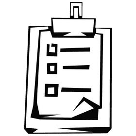 Plan list black and white clipart