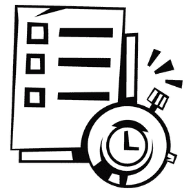 Plan timer black and white clipart