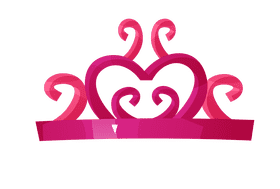 Princess crown heart clipart