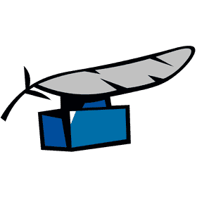 Quill ink bottle clipart