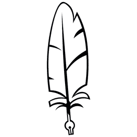 Quill pen black and white clipart