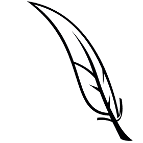 Quill sharp black and white clipart