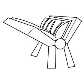 Ramadan chair black and white clipart