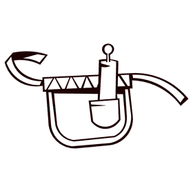 Rolling pin apron black and white clipart