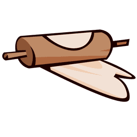 Rolling pin dough clipart
