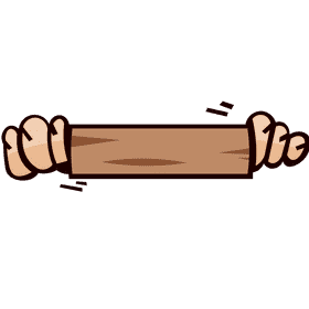 Rolling pin hands clipart