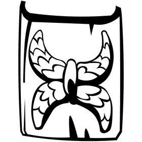 Roman scutum black and white clipart