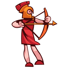 Roman character arrow clipart