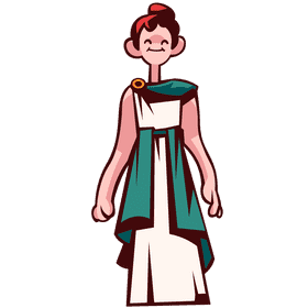 Roman character girl clipart