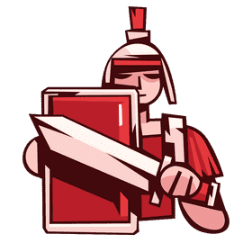 Roman character shield clipart