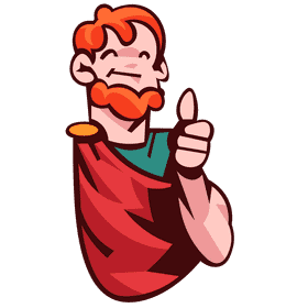Roman character upvote clipart