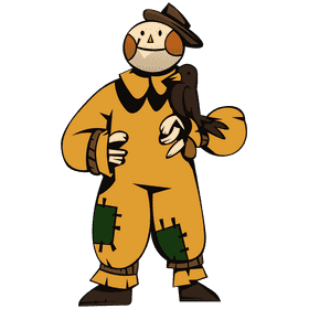 Scarecrow standing clipart