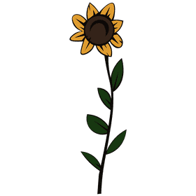 Scarecrow sunflower clipart