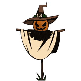 Scarecrow whitch hat clipart