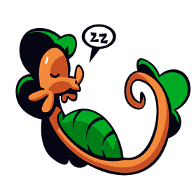 Seahorse asleep clipart