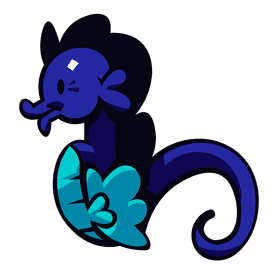 Seahorse blue clipart