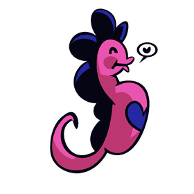 Seahorse heart clipart
