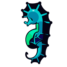 Seahorse light blue clipart