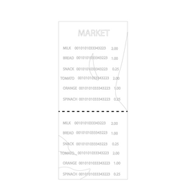 Cashier struk black and white clipart