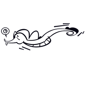Seahorse time black and white clipart