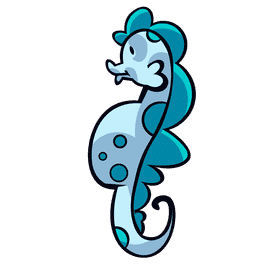 Seahorse white clipart