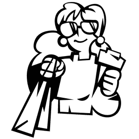 Shopping coffee black and white clipart