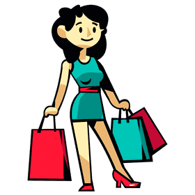 Shopping happy clipart