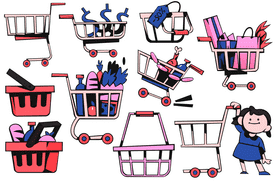 Shopping cart vector