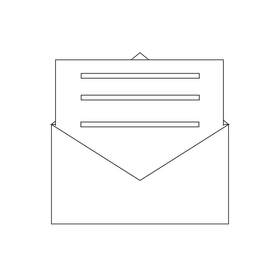 Inbox drawing black and white clipart