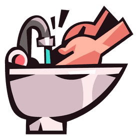 Sink hands clipart