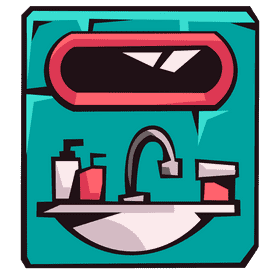 Sink mirror clipart